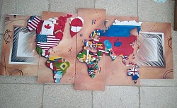 Cuadro del mapa del mundo